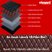 7D Car Floor Mats For Mahindra Scorpio - Brown Black | Elegant Auto Retail