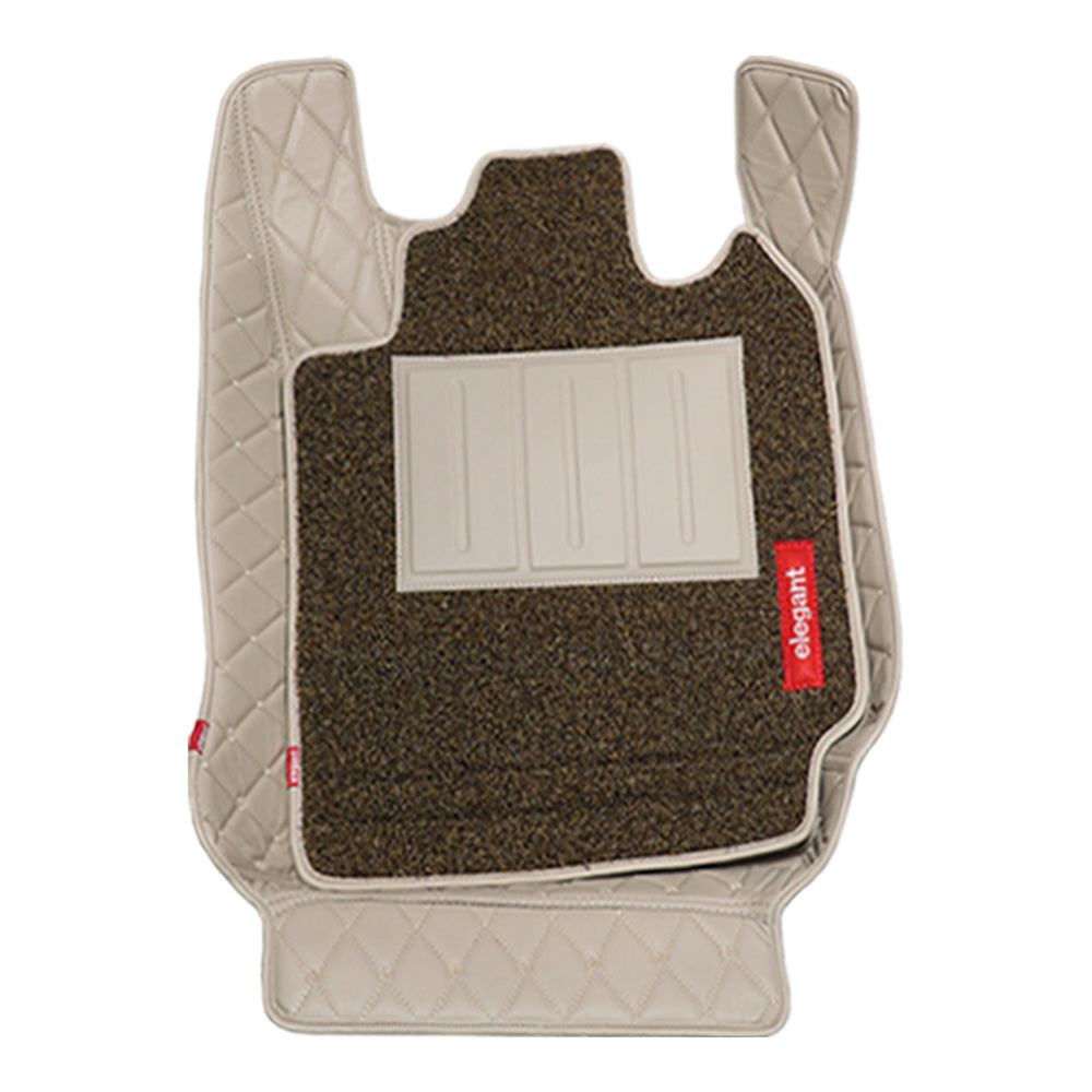 7D Car Floor Mats For Hyundai I20- Beige Beige  | Elegant Auto Retail