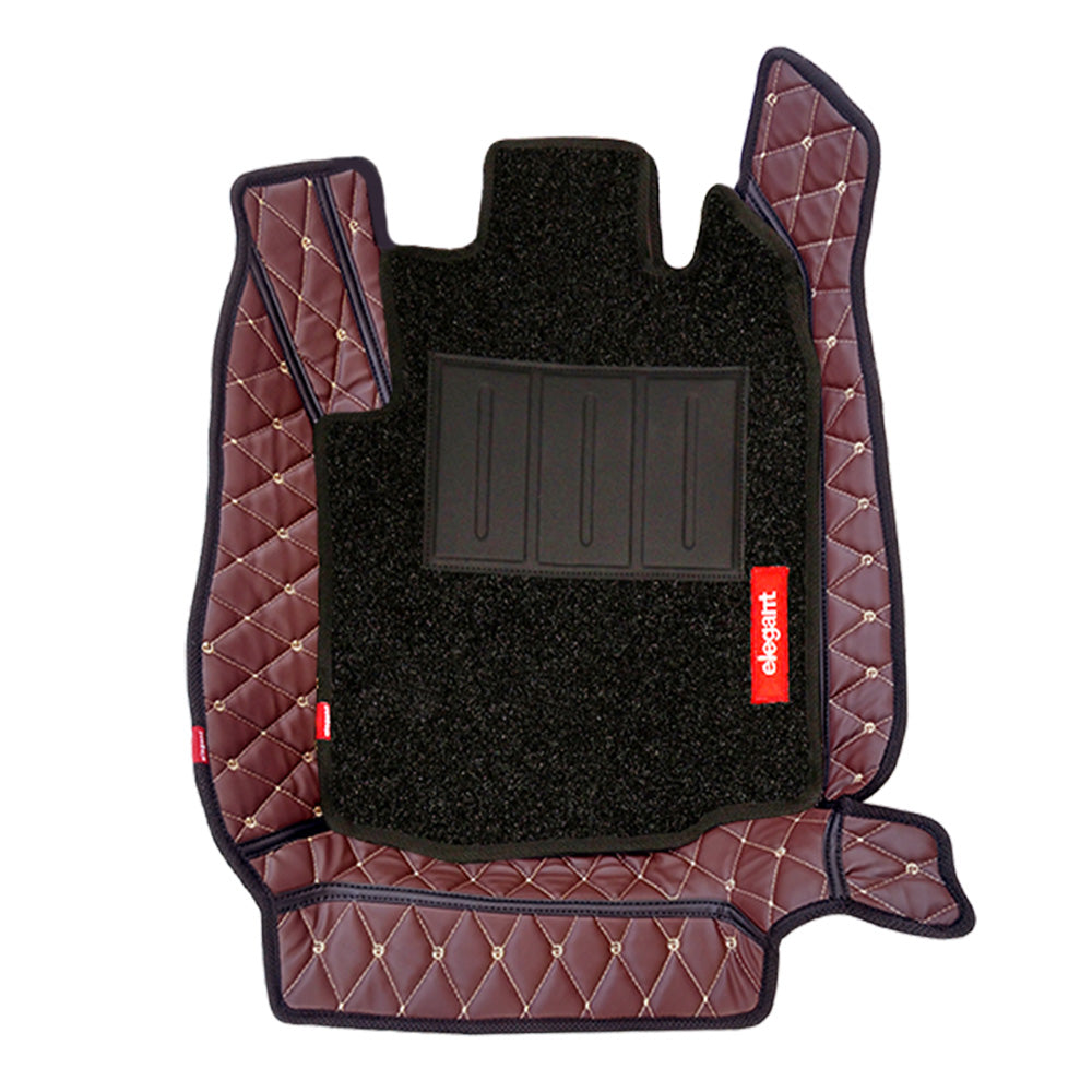 7D Car Floor Mats For Mahindra KUV100 - Brown Beige | Elegant Auto Retail