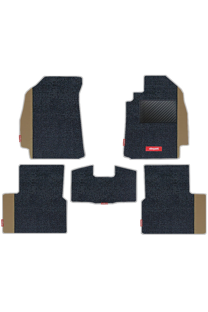 Duo Carpet Car Floor Mat For Volvo XC90 - Black Beige | Elegant Auto Retail