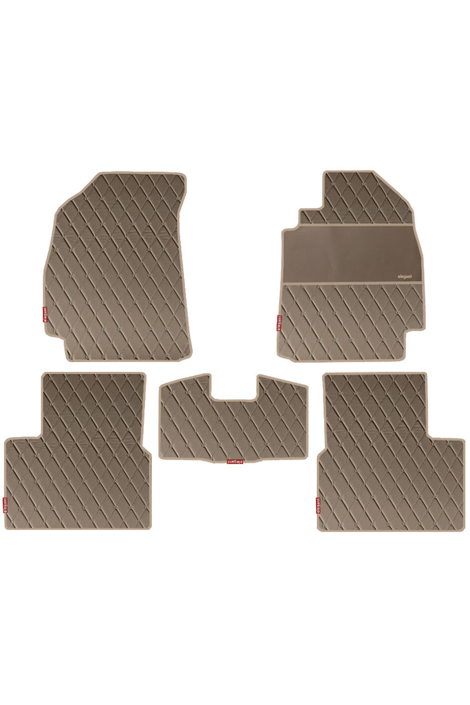 Luxury Leatherette Car Floor Mat For Volvo XC90 - Beige Beige |Elegant Auto Retail