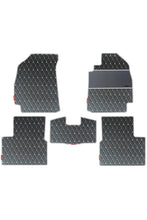 Luxury Leatherette Car Floor Mat For Ford Ecosport - Black White | Elegant Auto Retail