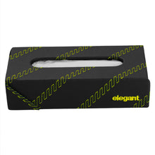 Nappa Leather Cross 2 Tissue Box Black and Yellow | Elegant Auto Retail