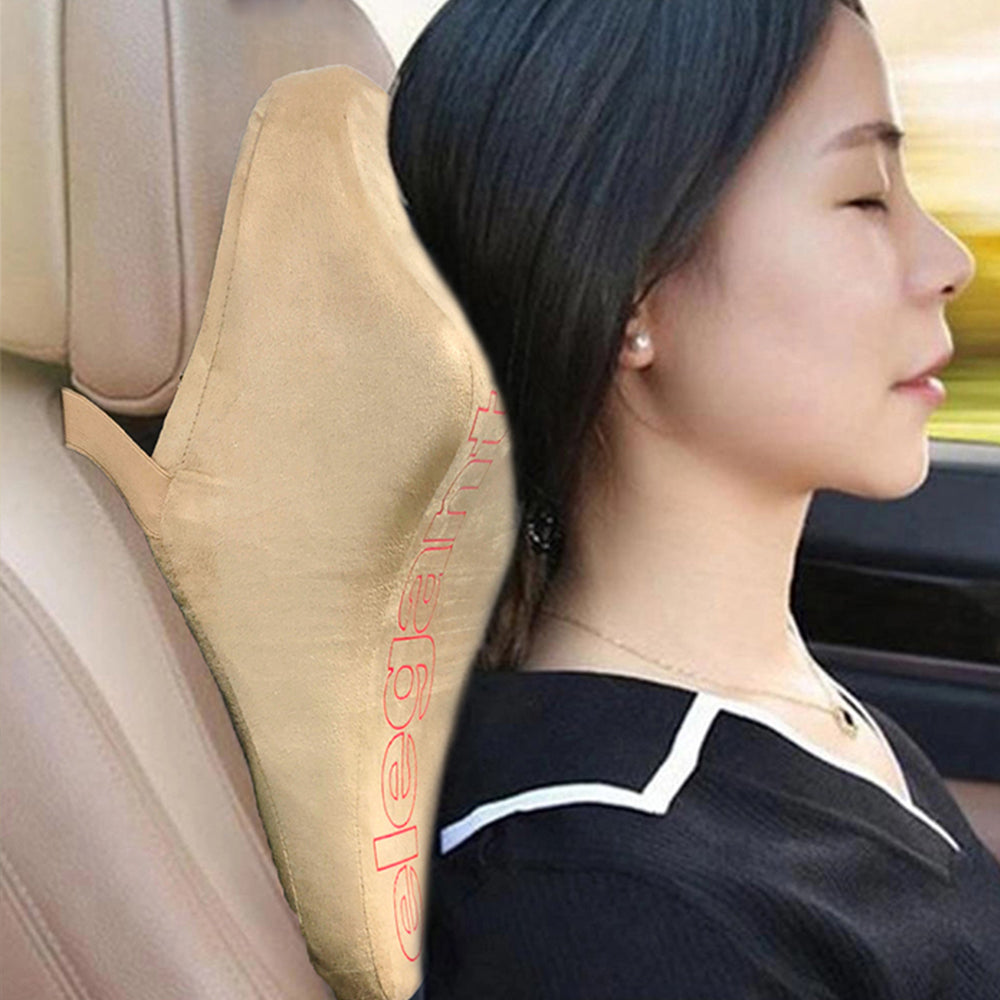 Elegant Active Memory Foam Neck Rest XL Pillow In Beige | Elegant Auto Retail