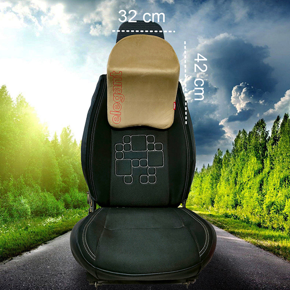 Elegant Active Memory Foam Neck Rest XL Pillow In Beige | Elegant Auto Retail