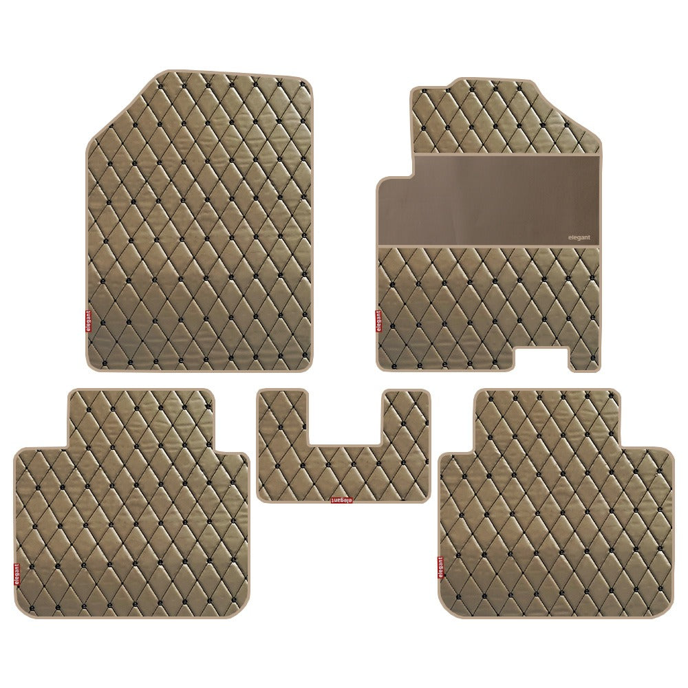 Luxury Leatherette Car Floor Mat Beige For Honda City