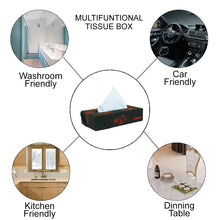 Nappa Leather Tissue Box Vintage Black And Red | Elegant Auto Retail