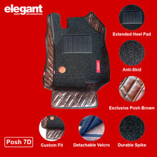 Posh 7D Car Floor Mats For Mahindra XUV700 7 Seater