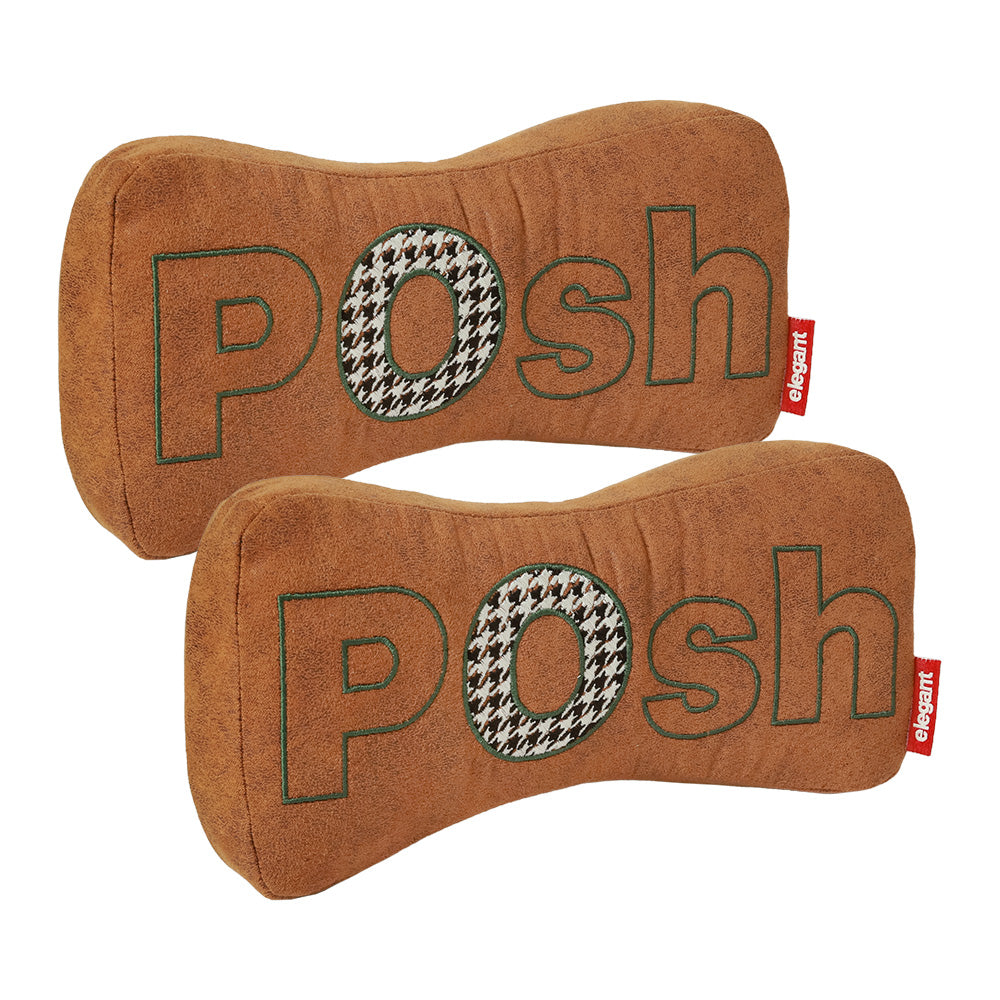 Elegant Posh Memory Foam Car Neck Rest Pillow (Set of 2)
