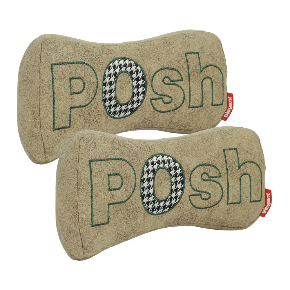 Elegant Posh Memory Foam Car Neck Rest Pillow (Set of 2)