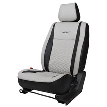 Vogue Razor Art Leather Car Seat Cover For Mahindra BE 6e - C Grey Black | Elegant Auto Retail