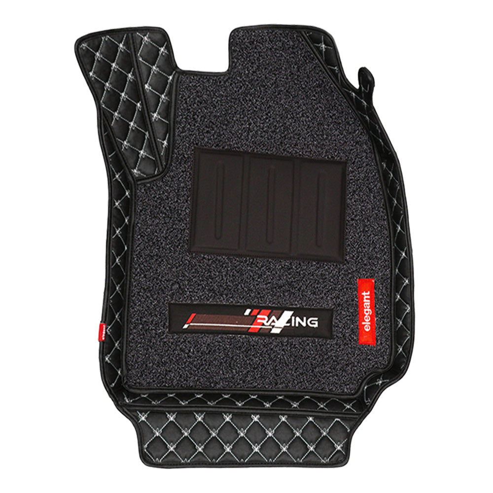 Redline 5D Car Floor Mat For Toyota Etios - Black White | Elegant Auto Retail