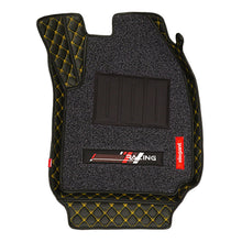 Redline 5D Car Floor Mat For Maruti Alto - Black Yellow | Elegant Auto Retail