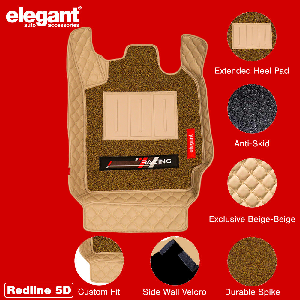 Redline 5D Car Floor Mat For Honda Brio - Beige Beige | Elegant Auto Retail