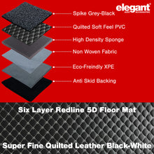 Redline 5D Car Floor Mat For Tata Punch - Black White | Elegant Auto Retail