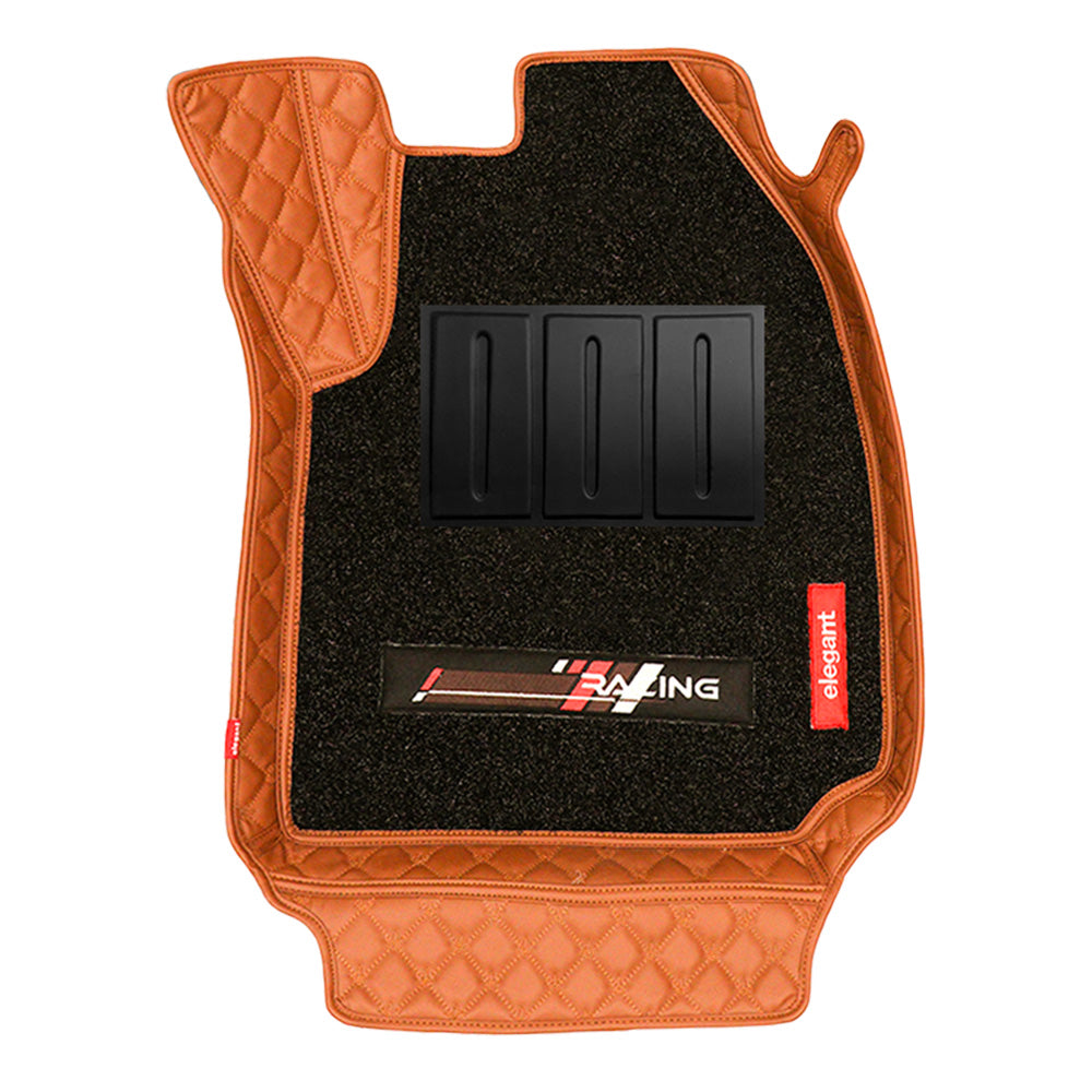 Redline 5D Car Floor Mat For Honda Brio - Tan Tan | Elegant Auto Retail