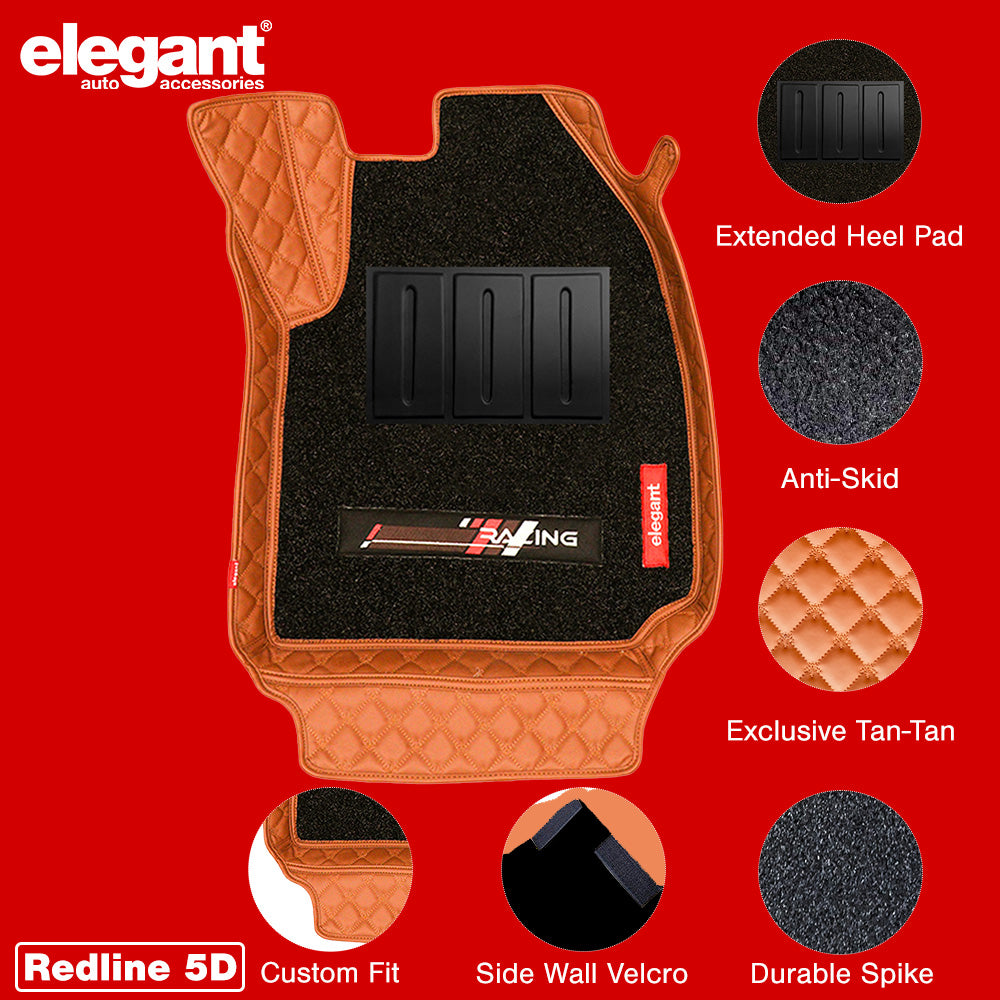 Redline 5D Car Floor Mat For Mercedes GLC 300 - Tan Tan | Elegant Auto Retail