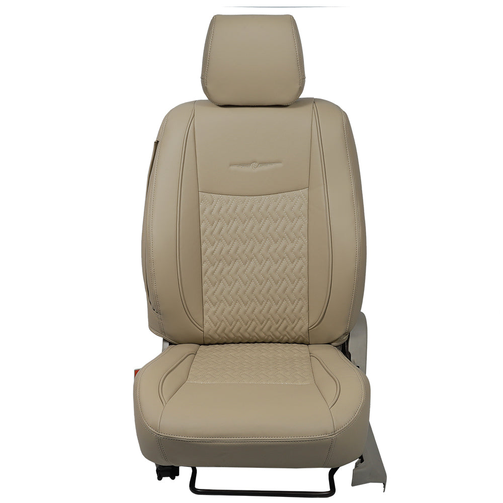 Vogue Roxy Art Leather Car Seat Cover For Hyundai Grand I10 Nios | in Beige Colour | Elegant Auto Retail