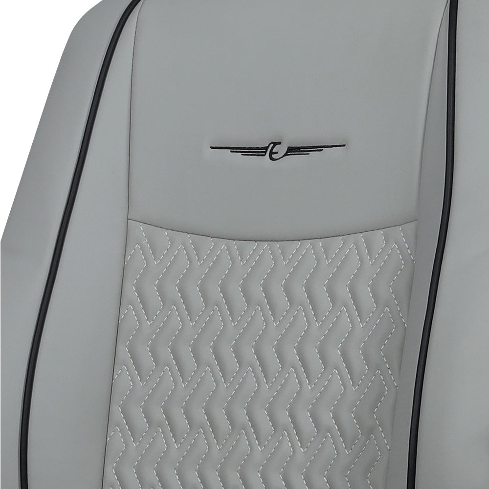 Vogue Roxy Art Leather Car Seat Cover For Tata Safari | in Black-CGrey Colour | Elegant Auto Retail