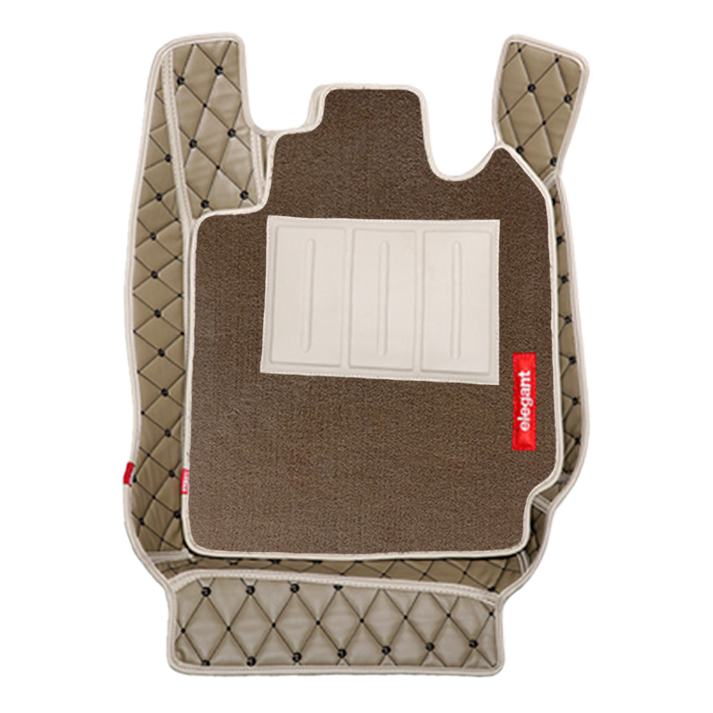 Royal 7D Car Floor Mats For Ford Endeavour - Beige Black | Elegant Auto Retail