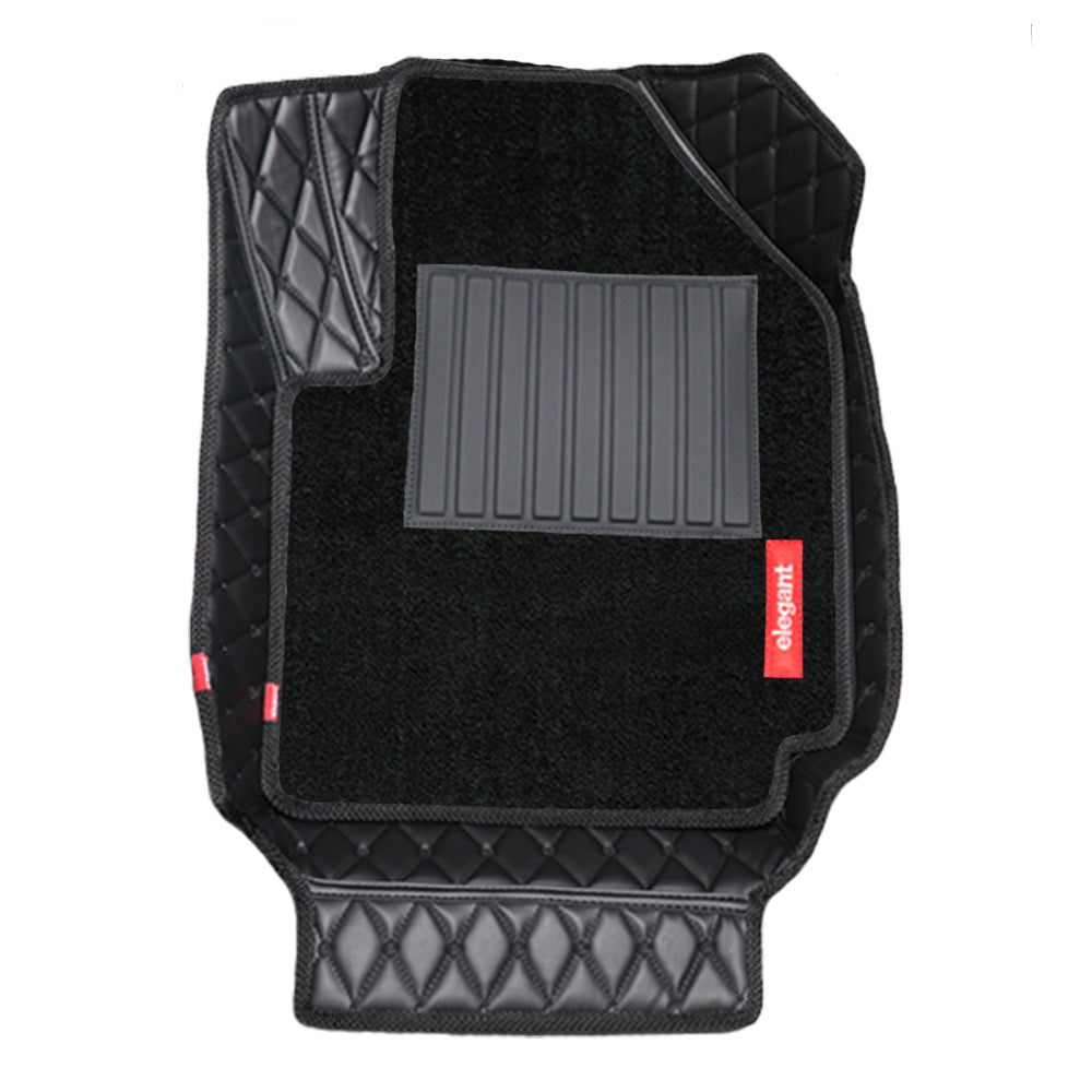 Royal 7D Car Floor Mats For Ford Endeavour - Black Black | Elegant Auto Retail