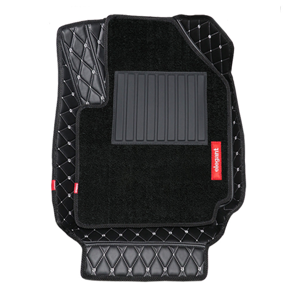 Royal 7D Car Floor Mats For Mahindra XUV700 7S - Black White | Elegant Auto Retail