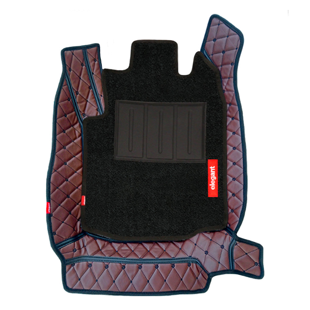 Royal 7D Car Floor Mats For Ford Endeavour - Brown Black | Elegant Auto Retail