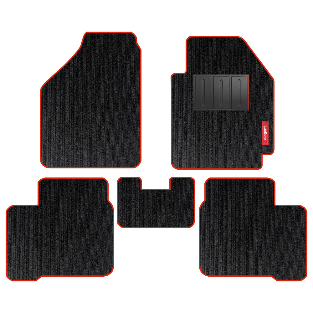 Cord Carpet Car Floor Mat Red For Maruti Swift
