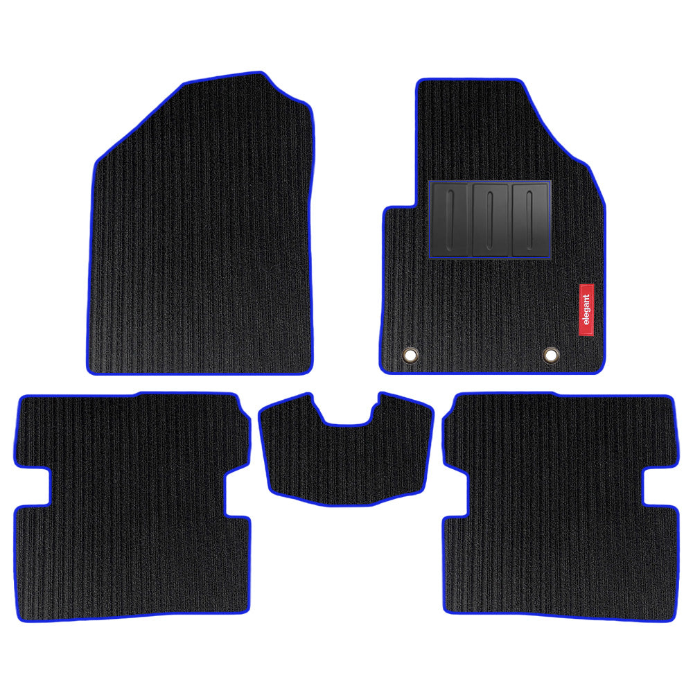 Cord Carpet Car Floor Mat For Honda Civic - Black Blue | Elegant Auto Retail