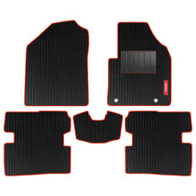 Cord Carpet Car Floor Mat For BMW 330i - Black Red | Elegant Auto Retail