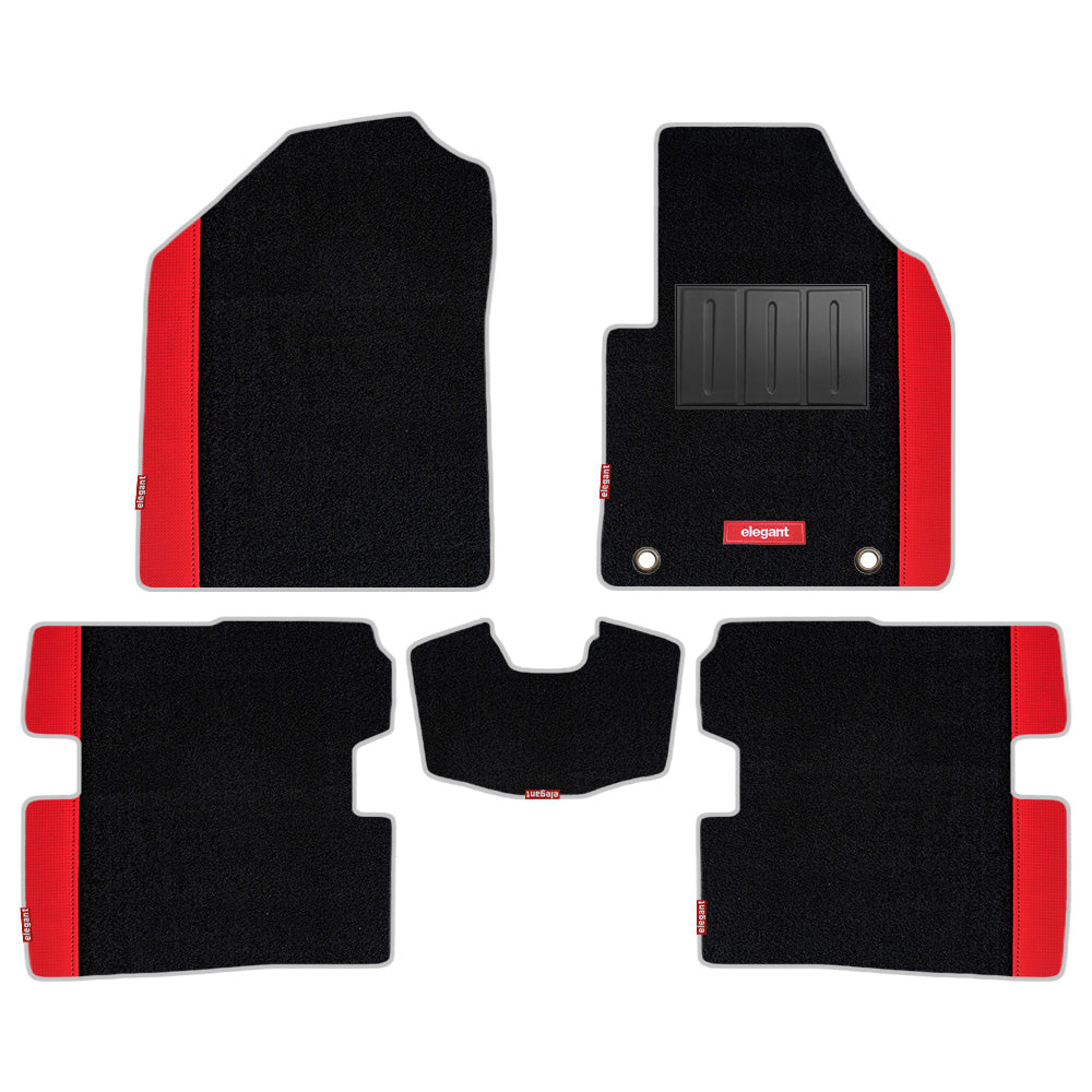 Duo Carpet Car Floor Mat For BMW 330i - Black Red | Elegant Auto Retail