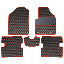 Luxury Leatherette Car Floor Mat For BMW 330i - Black Red | Elegant Auto Retail
