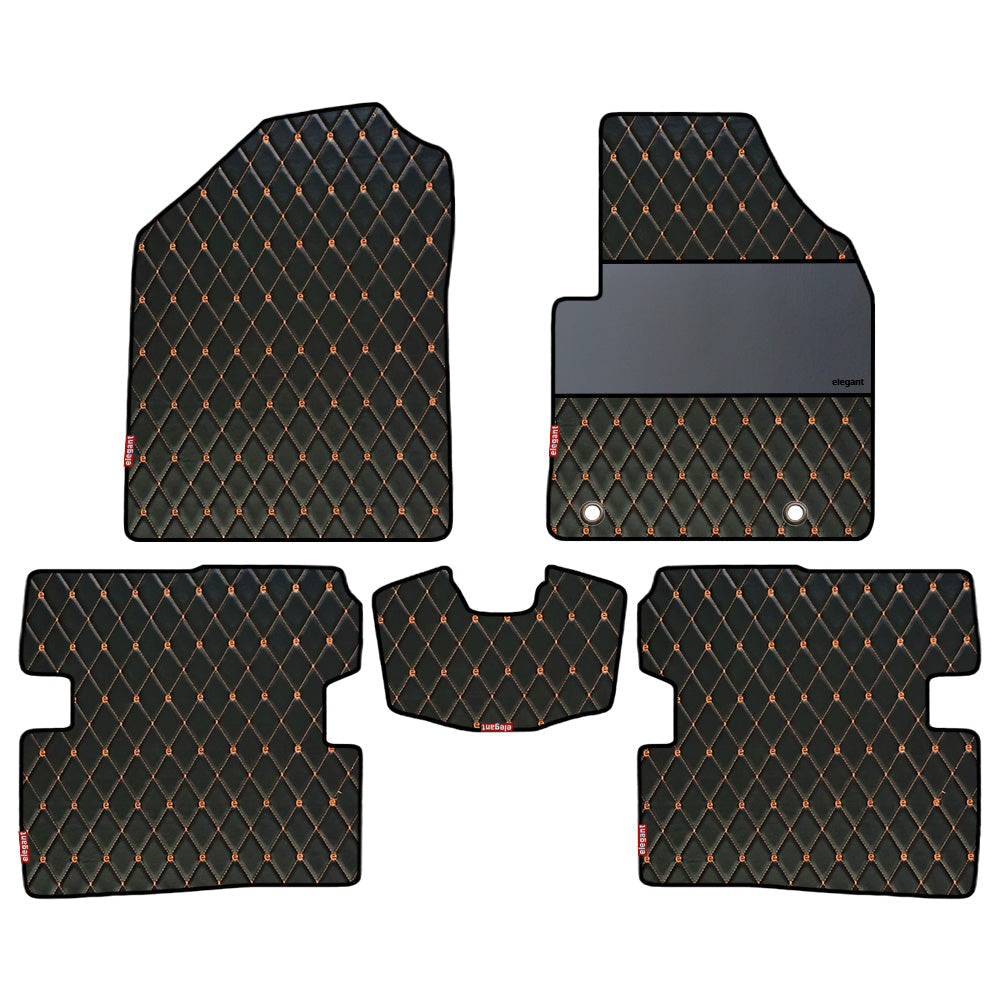 Luxury Leatherette Car Floor Mat For BMW 330i - Black Tan | Elegant Auto Retail