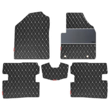 Luxury Leatherette Car Floor Mat For BMW 330 Li - Black White | Elegant Auto Retail