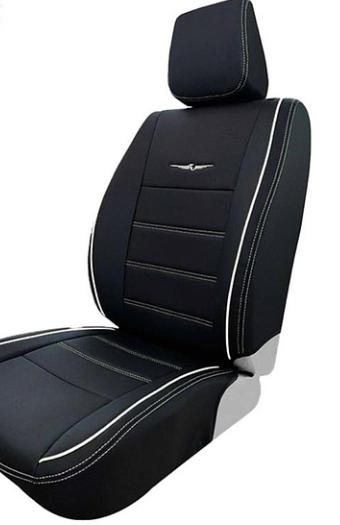 Vogue Urban Plus Art Leather Car Seat Cover For Ford Figo | in Black-White Colour | Elegant Auto Retail