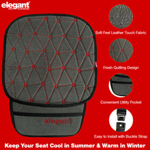 Space CoolPad Car Seat Cushion Grey-Red (Set of 2)