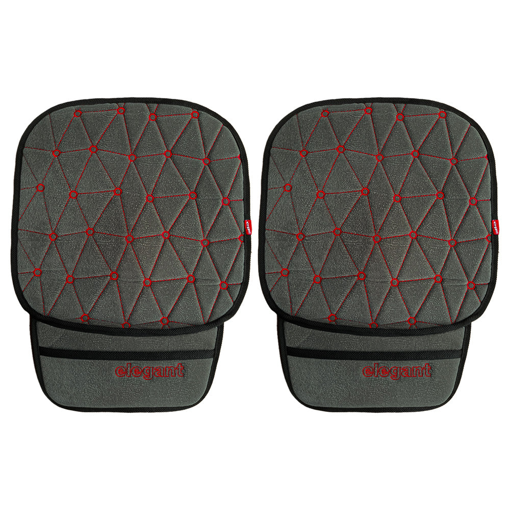 Space CoolPad Car Seat Cushion Grey-Red (Set of 2)