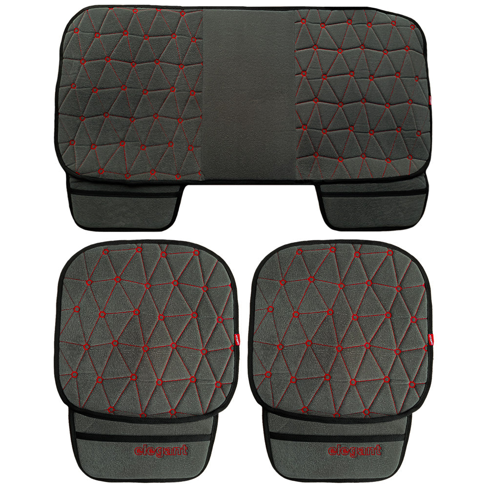 Space CoolPad Car Seat Cushion Grey-Red (Set of 3)