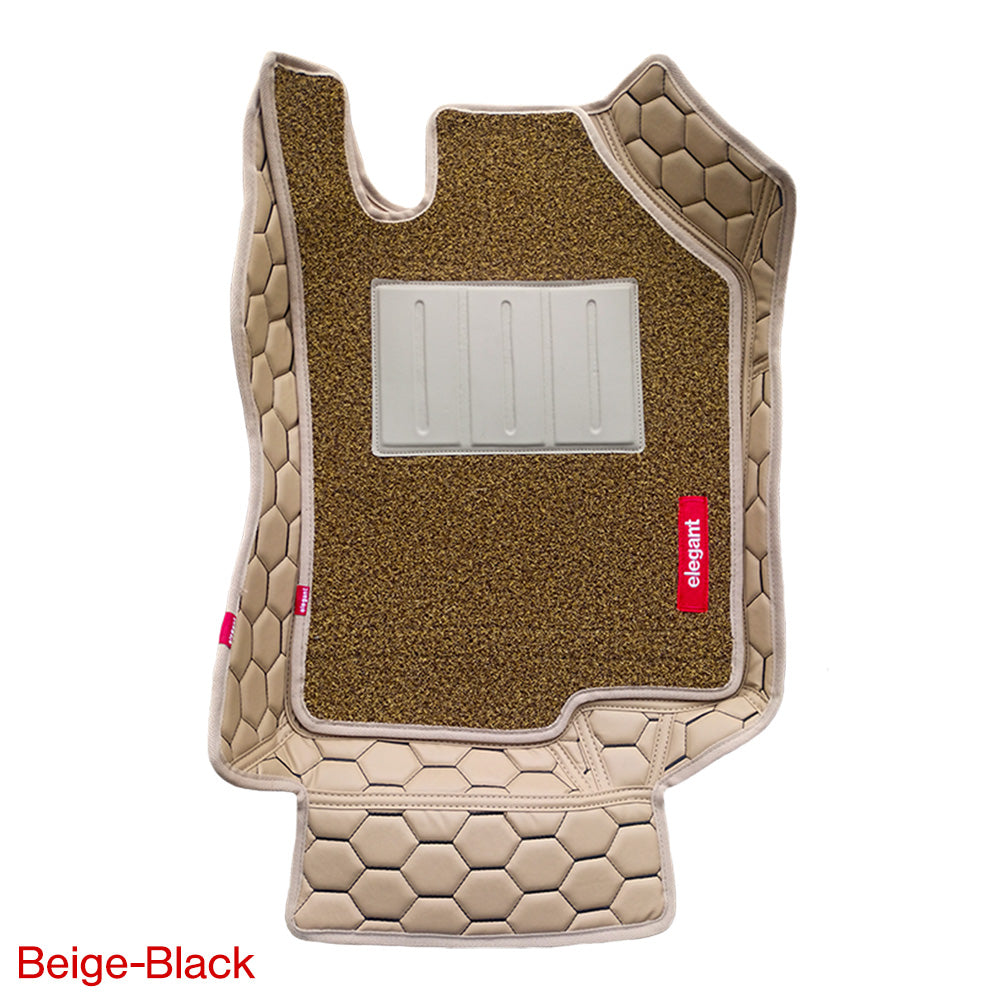 Star 7D Car Floor Mats For Tata Curvv - Beige Black | Elegant Auto Retail