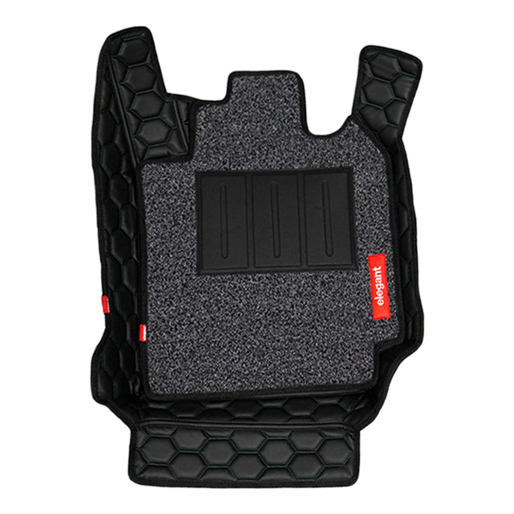 Star 7D Car Floor Mats For Maruti Brezza - Black Black | Elegant Auto Retail