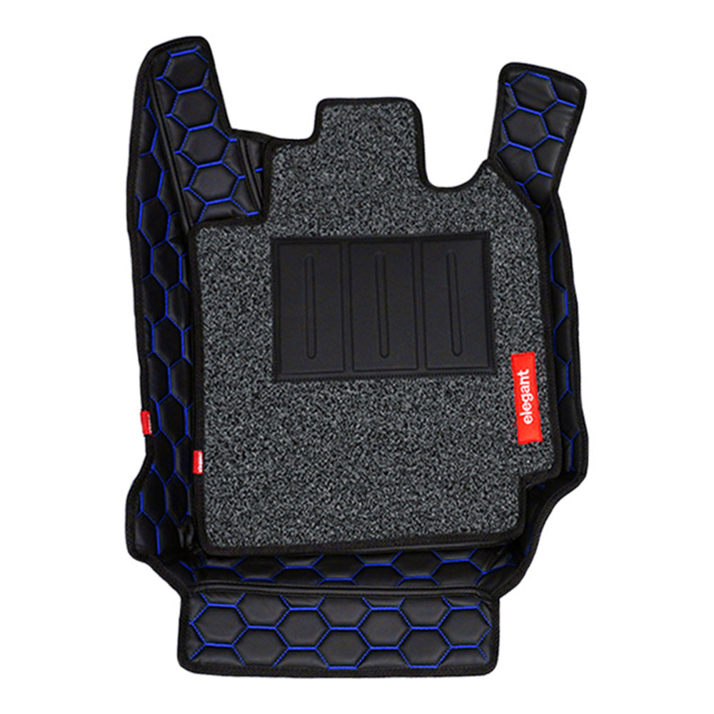 Star 7D Car Floor Mats For Maruti Swift - Black Blue | Elegant Auto Retail