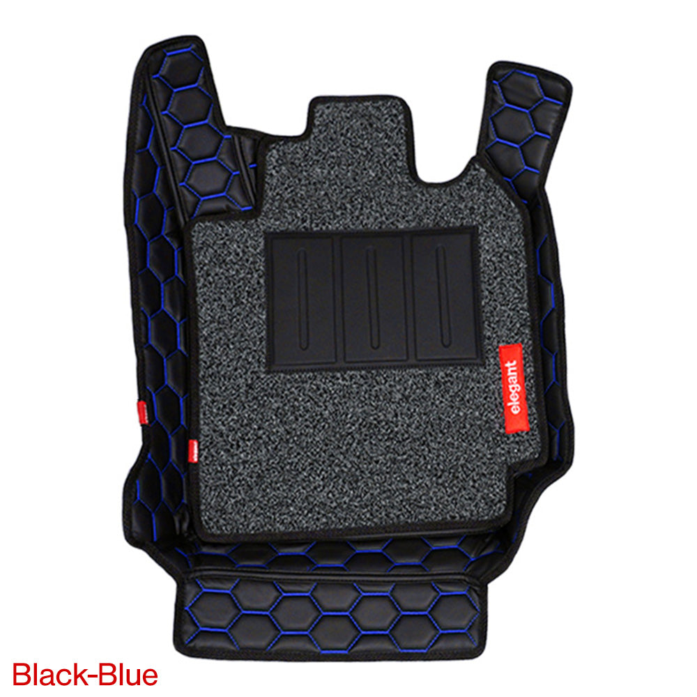Star 7D Car Floor Mats For Tata Curvv - Black Blue | Elegant Auto Retail