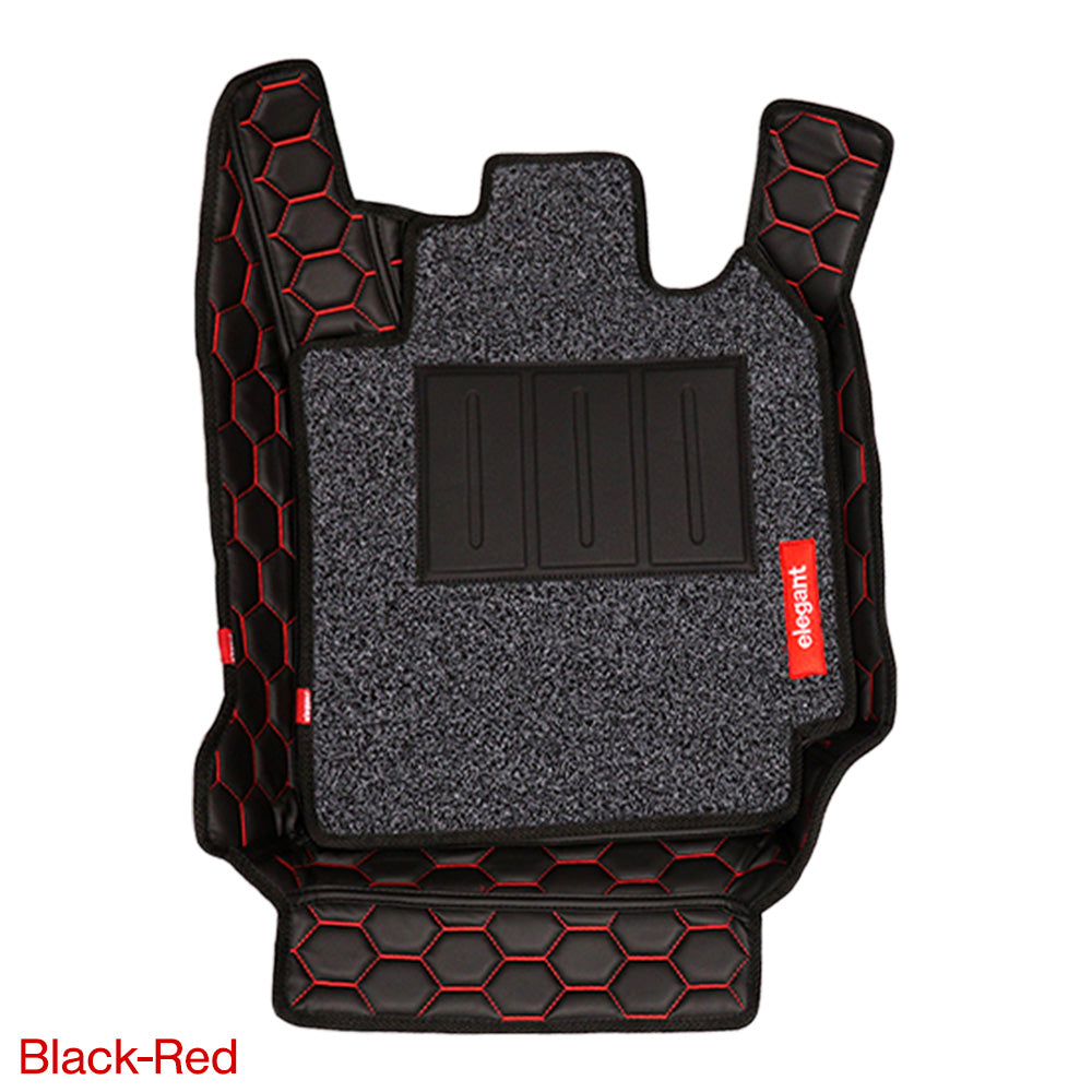 Star 7D Car Floor Mats For Tata Curvv - Black Red | Elegant Auto Retail