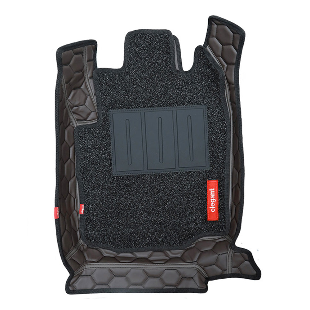 Star 7D Car Floor Mats For Maruti Ertiga - Brown Black | Elegant Auto Retail