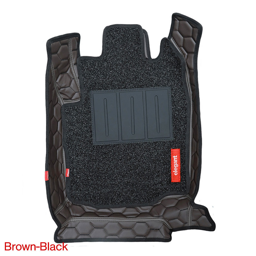 Star 7D Car Floor Mats For Tata Curvv - Brown Black | Elegant Auto Retail
