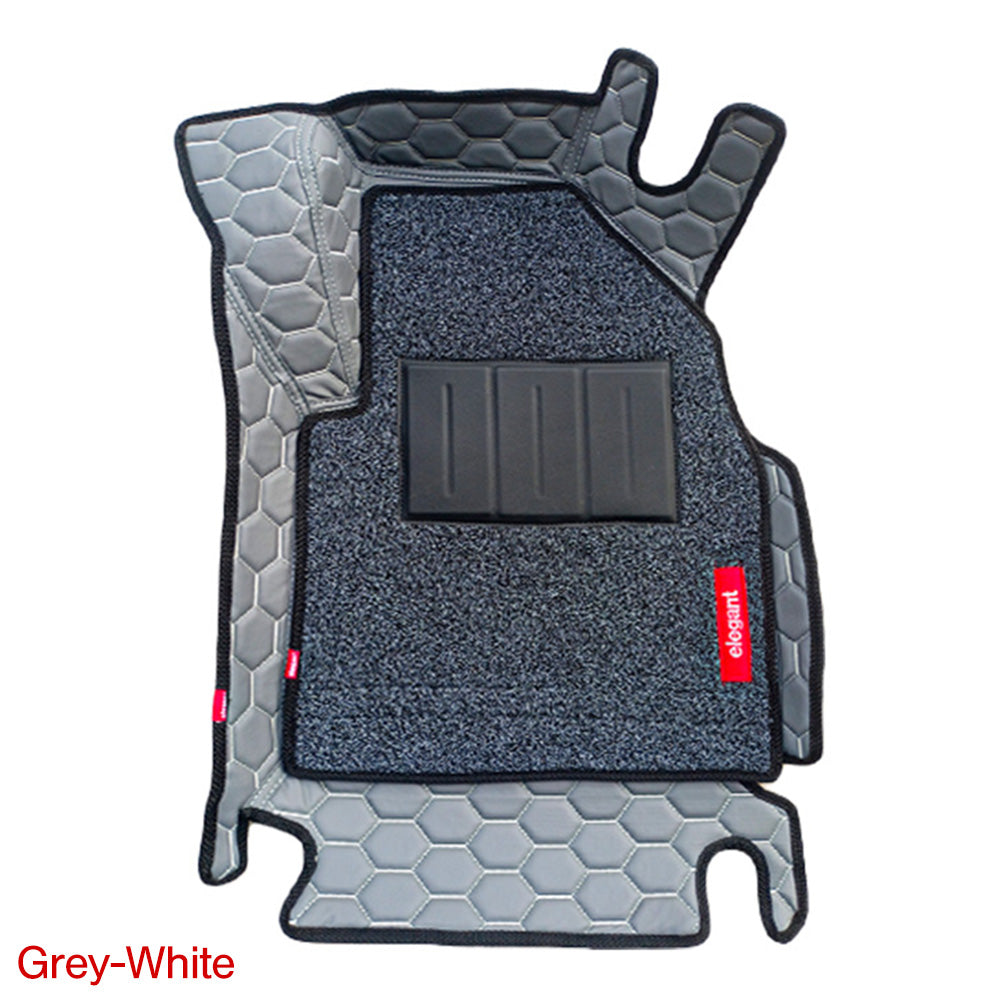 Star 7D Car Floor Mats For Tata Curvv - Grey White | Elegant Auto Retail