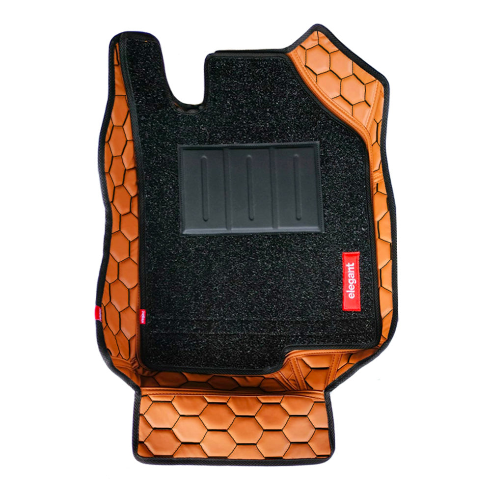 Star 7D Car Floor Mats For Maruti Ertiga - Tan Black | Elegant Auto Retail