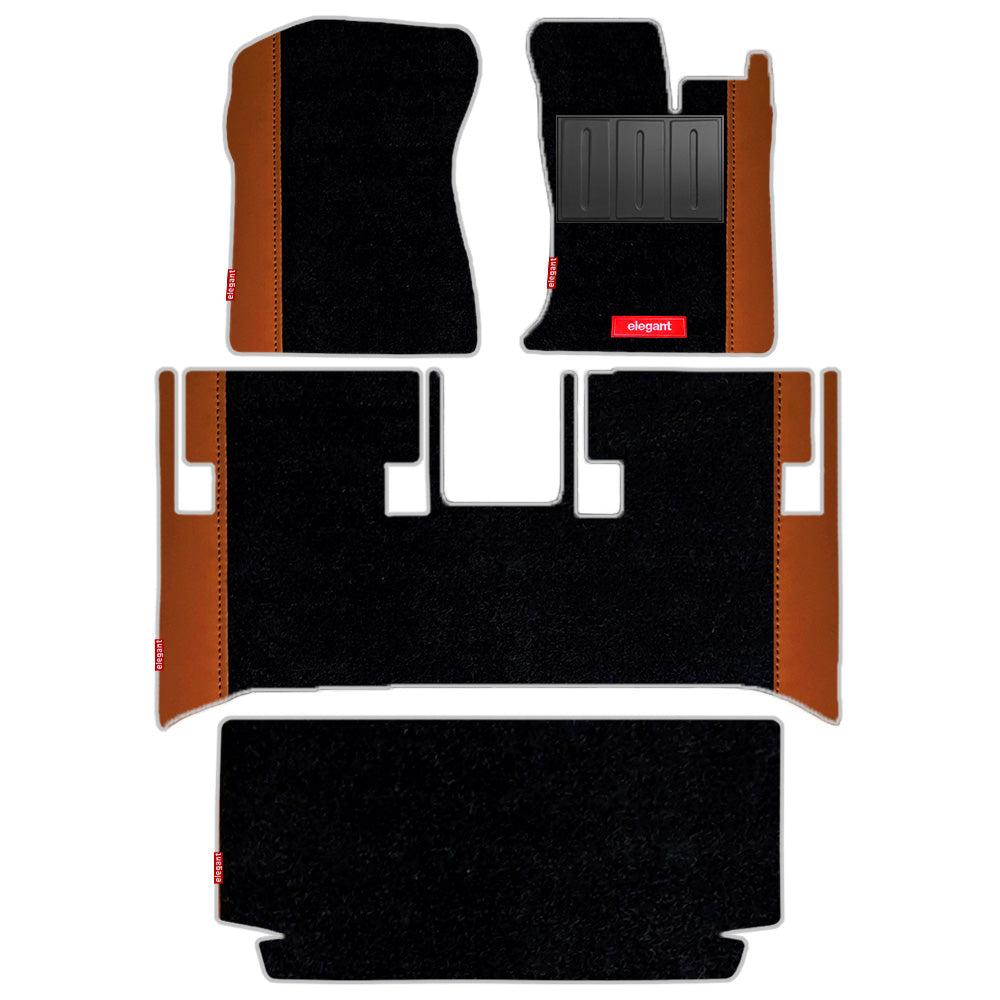 Duo Carpet Car Floor Mat For Mahindra Thar - Black Tan | Elegant Auto Retail