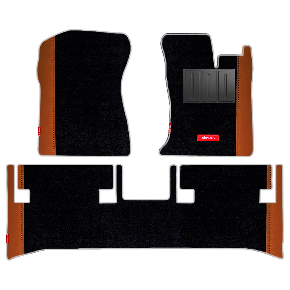 Duo Carpet Car Floor Mat For Mahindra Thar - Black Tan | Elegant Auto Retail