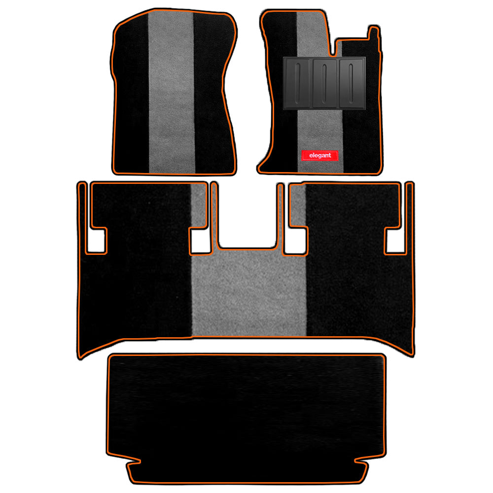 Edge Carpet Car Floor Mat For Mahindra Thar - Black Grey | Elegant Auto Retail